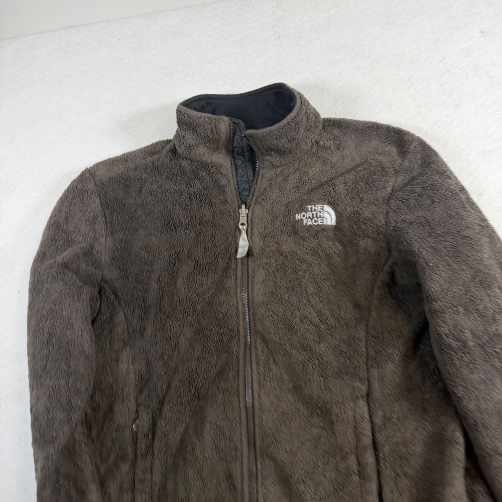 The North Face Osito Fleece Jacket Womens Dark Brown Full Zip Soft‎ Fuzzy Coat